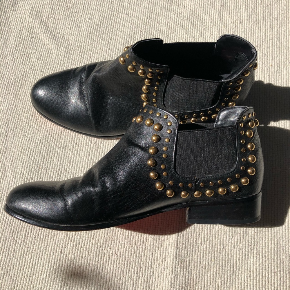 Betsy Johnson Black Studded Ankle Booties - 8.5